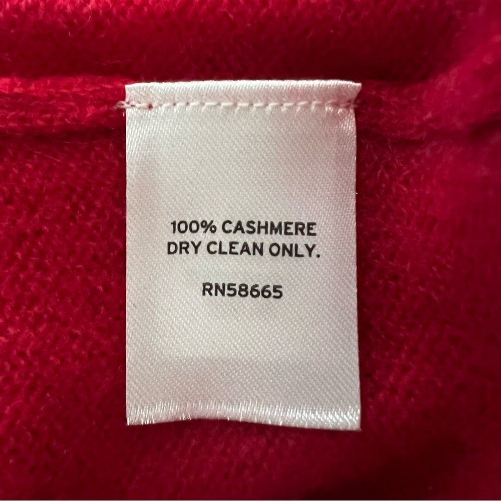 Caslon 100% Cashmere Vibrant Red Crewneck Sweater Women’s Size Small - Picture 9 of 11